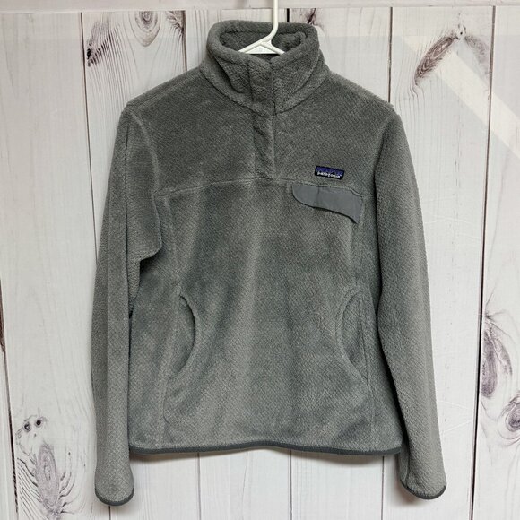 Patagonia Tops - Patagonia Re-Tool Snap-T Fleece Women’s Medium Feather Gray EUC